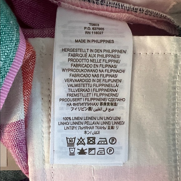 NEW Boden Pink Plaid Alma Wmn's High Waisted Linen Shorts w/Tie, Pockets, Sz 8 - Picture 6 of 9